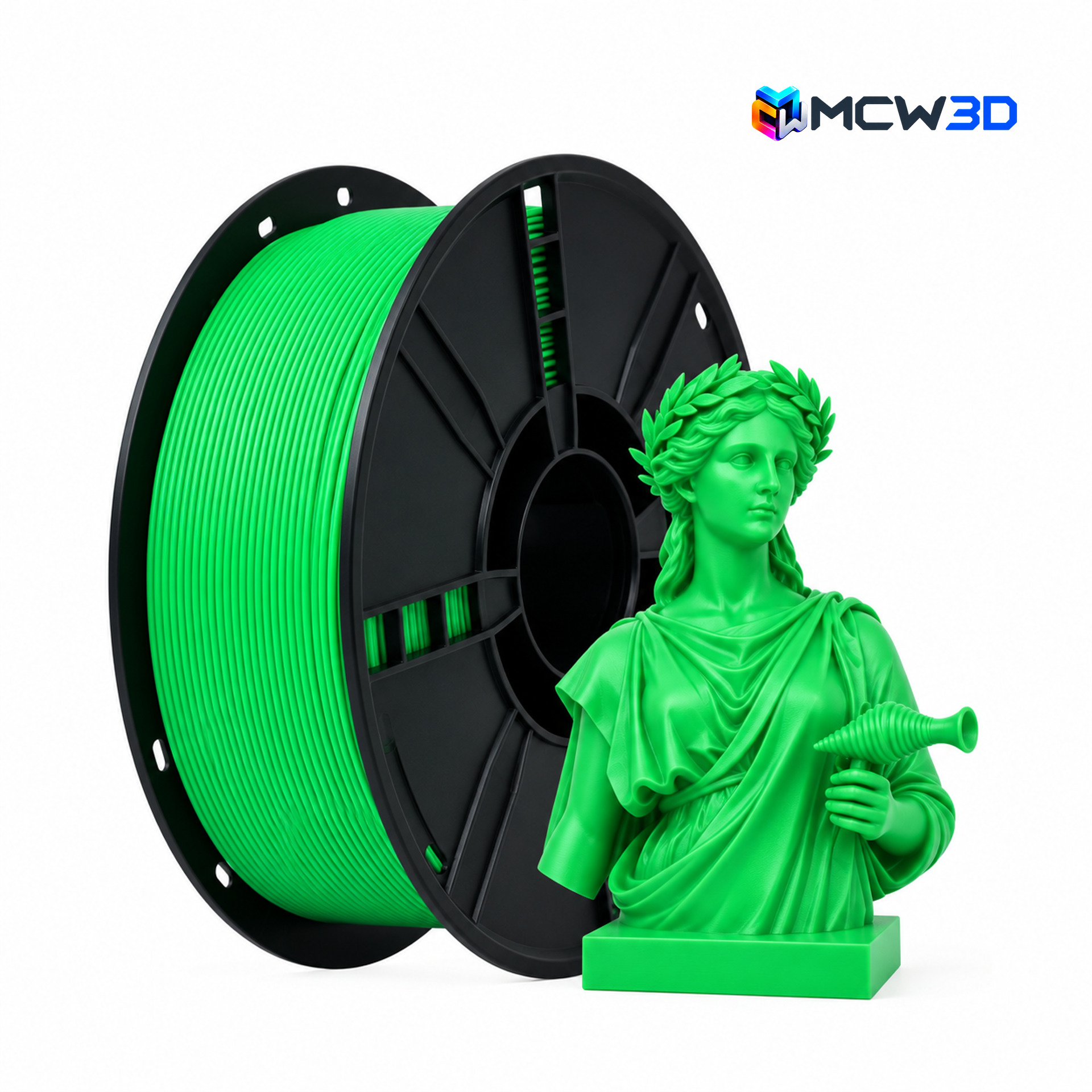 Filamento PLA 1,75 mm · 1 kg · Verde fluorescente