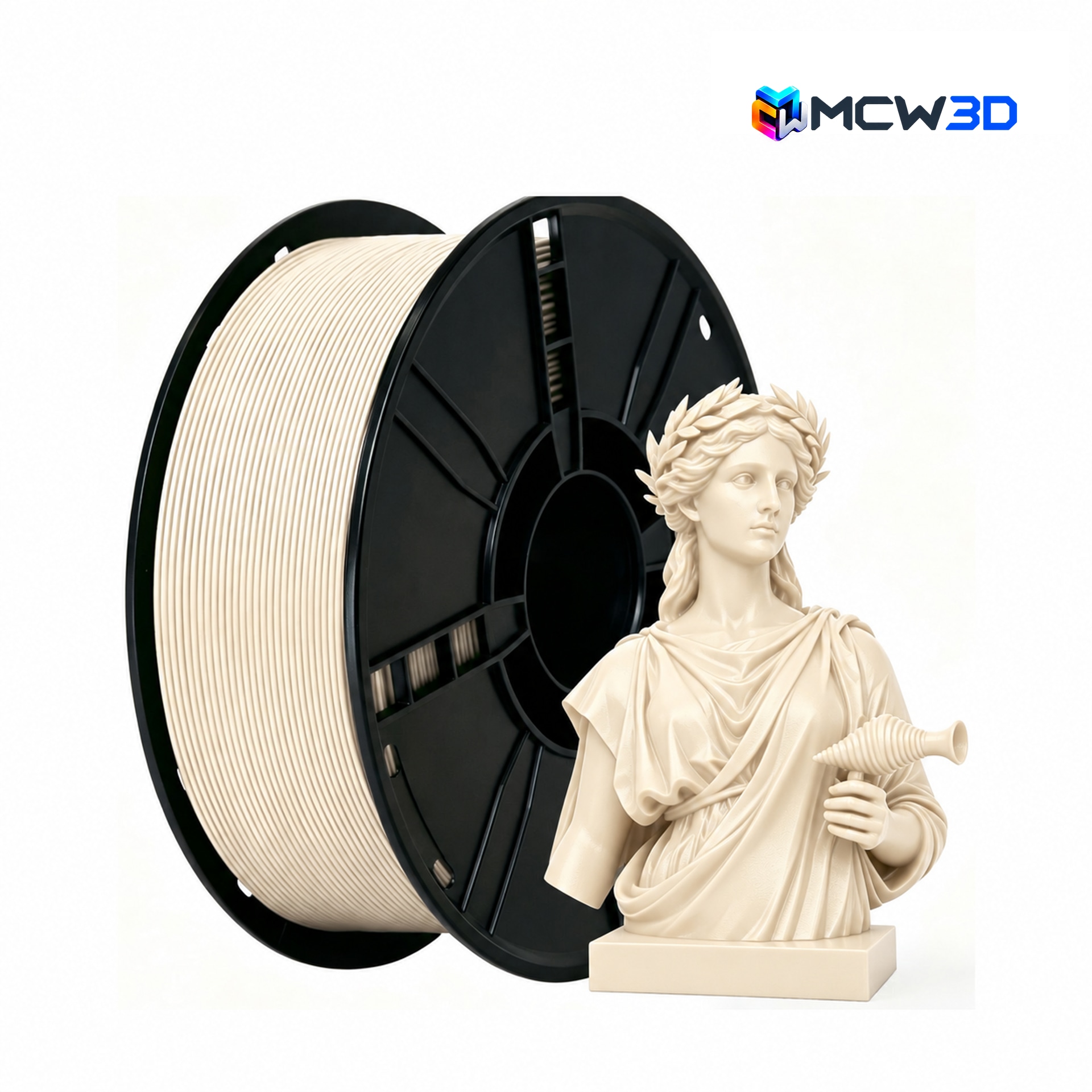Filamento PLA 1,75 mm · 1 kg · Branco marfim