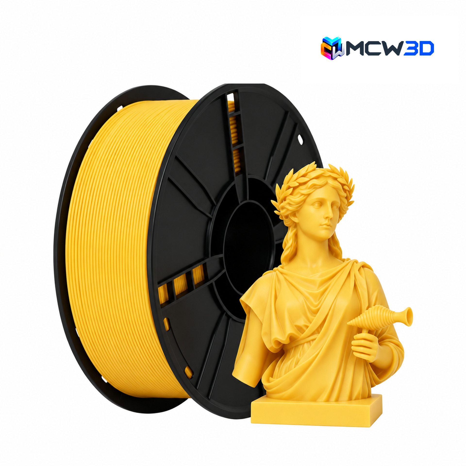 Filamento PLA Fosco 1,75 mm · 1 kg · Amarelo quente