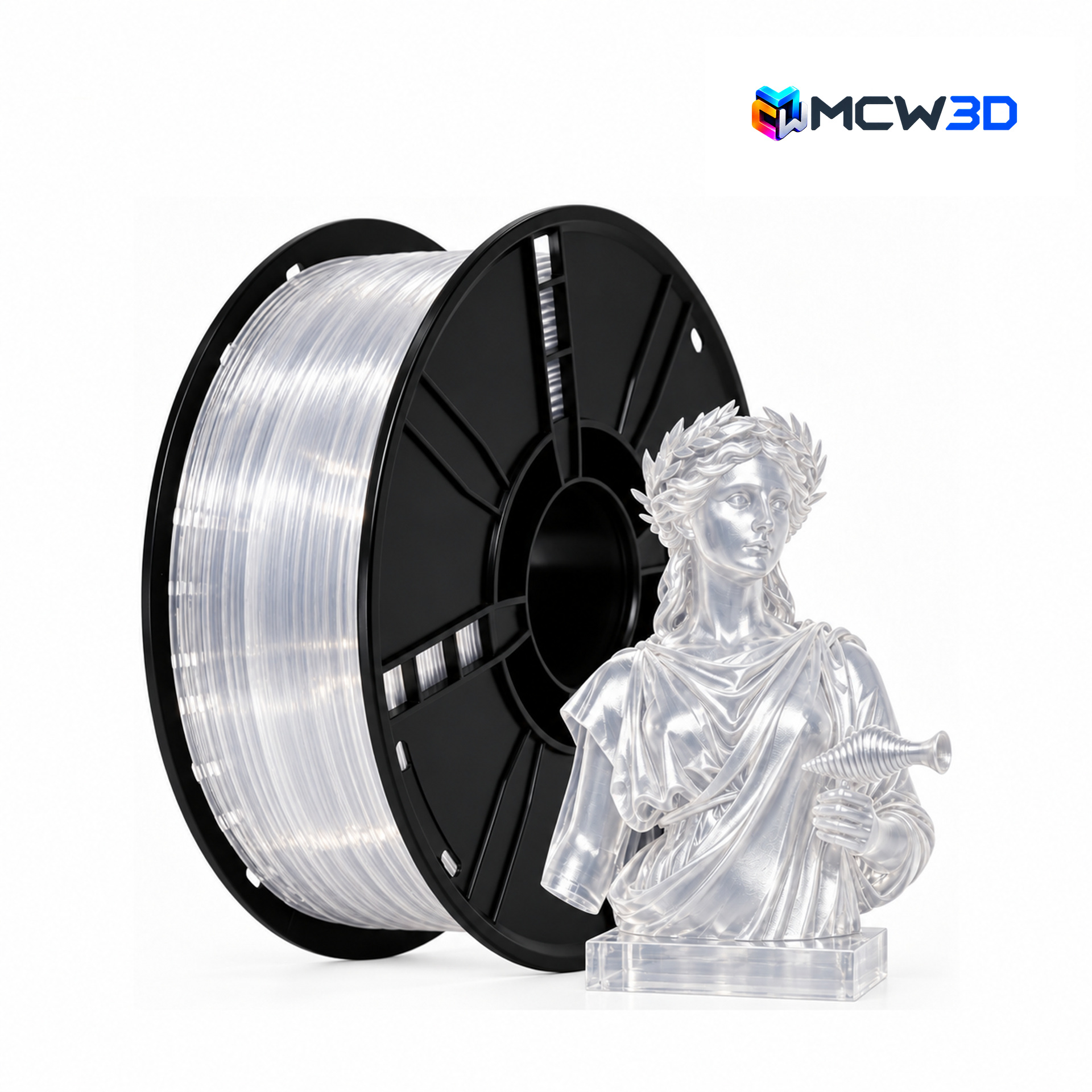 Filamento PETG 1,75 mm · 1 kg · Transparente