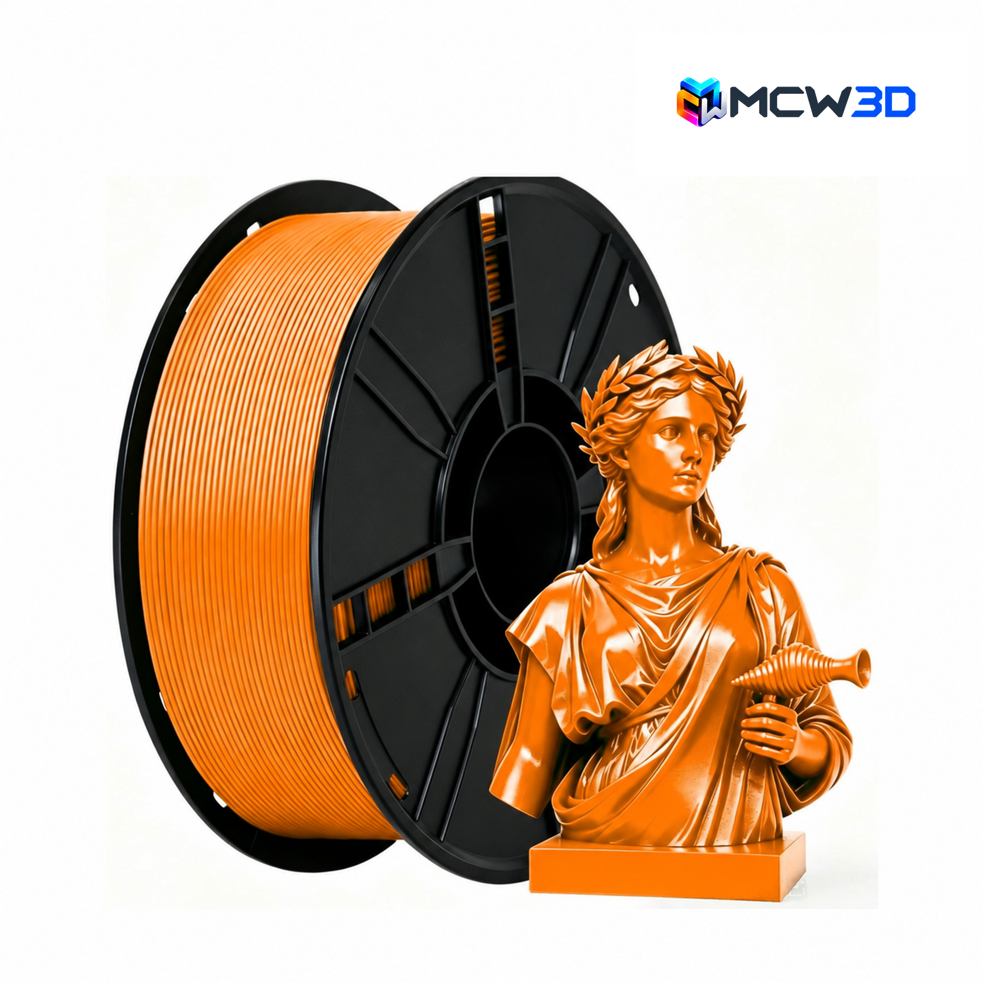 Filamento PLA+ (PLA Plus) 1,75 mm · 1 kg · Laranja