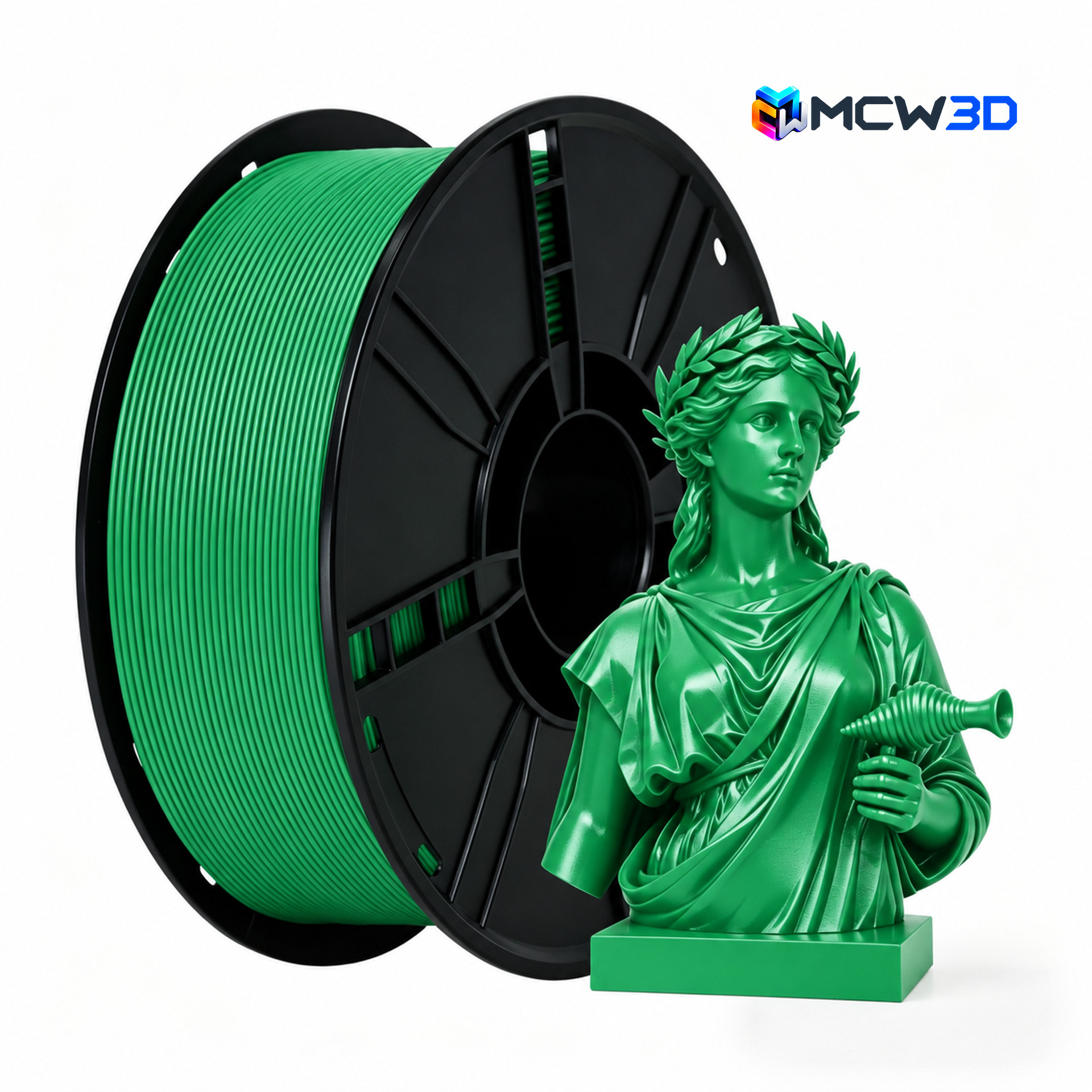Filamento PLA+ (PLA Plus) 1,75 mm · 1 kg · Verde